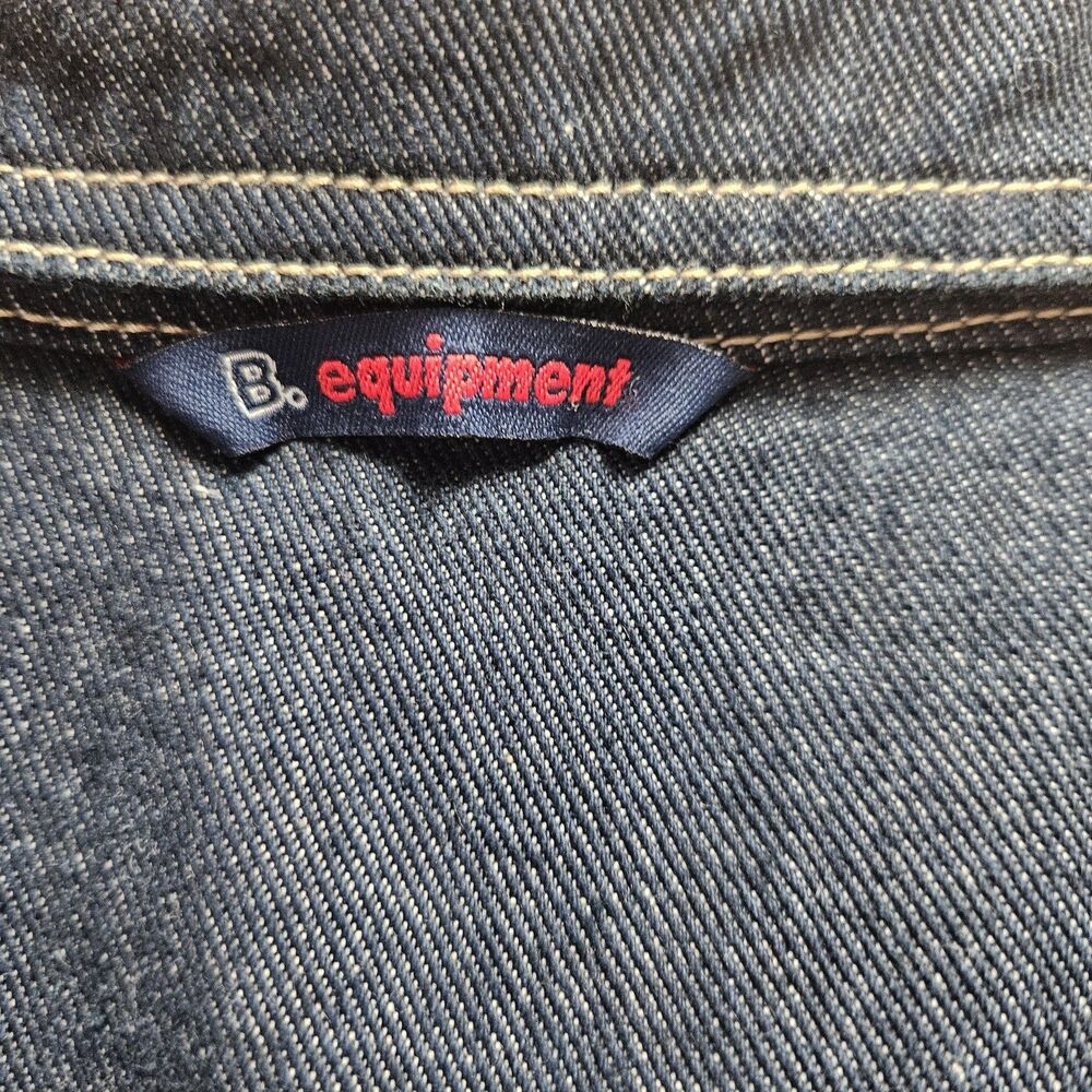 BUM Equiptnent Jeans Denim Vest Blue Size XL Vintage 90s - Picture 8 of 8
